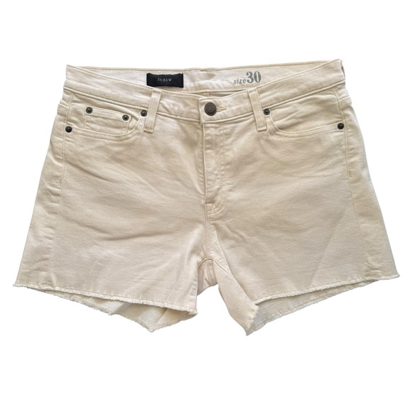 J. Crew Ecru Denim Cut Off Shorts size 30 - Picture 1 of 2